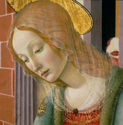 Gesicht der Jungfrau (Detail) von Francesco Botticini